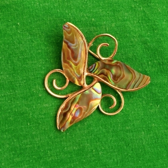 Vintage Sterling Siver & Abalone Brooch/Necklace - Picture 3 of 8